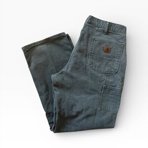 2011 Carhartt B11 Moss Green Carpenter Utility Pants 36x33